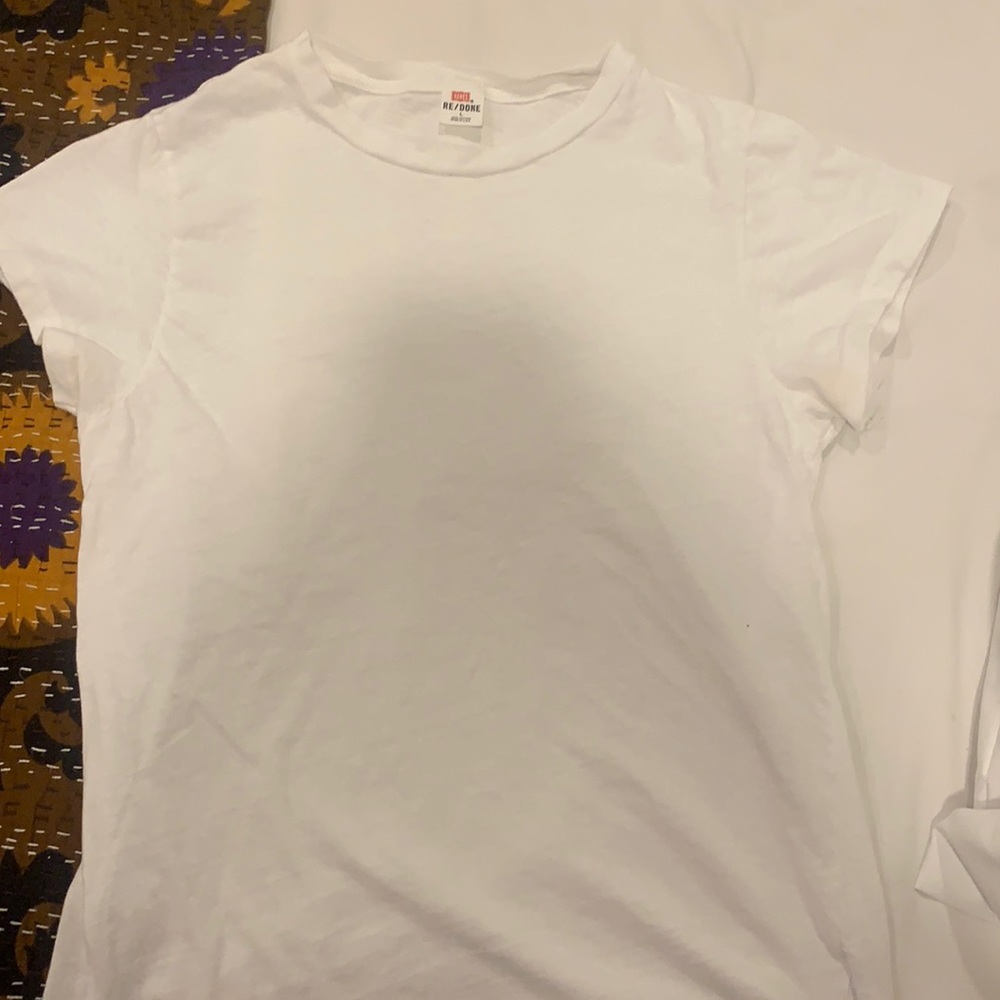 RE/DONE & hanes classic white t-shirt